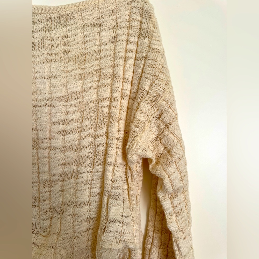 NWT DISSH Cia Natural Long Sleeve Knit Top - M - Picture 6 of 7